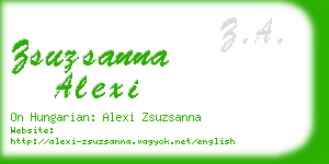 zsuzsanna alexi business card